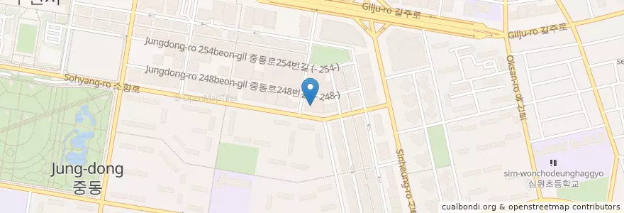Mapa de ubicacion de 미래치과 en 韩国/南韓, 京畿道, 富川市.