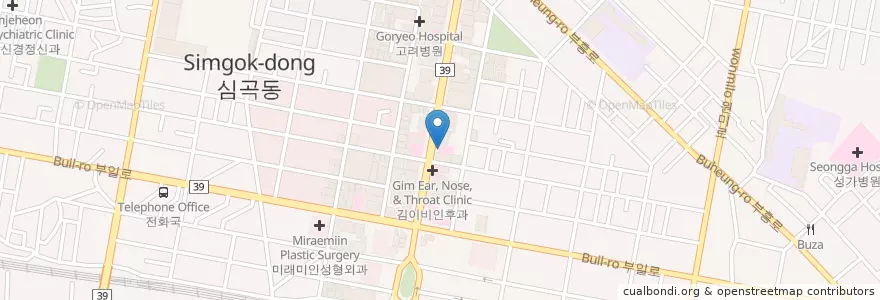 Mapa de ubicacion de 변주원내과 en 韩国/南韓, 京畿道, 富川市.
