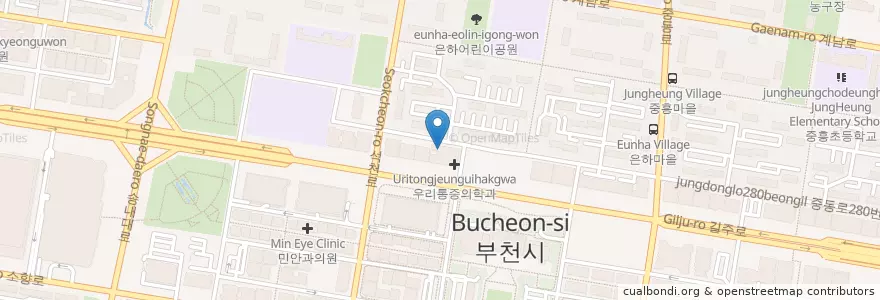 Mapa de ubicacion de 예수성형외과 en 대한민국, 경기도, 부천시.