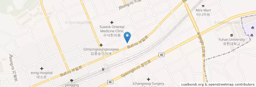 Mapa de ubicacion de 역곡항도외과의원 en Coreia Do Sul, Gyeonggi, 부천시.