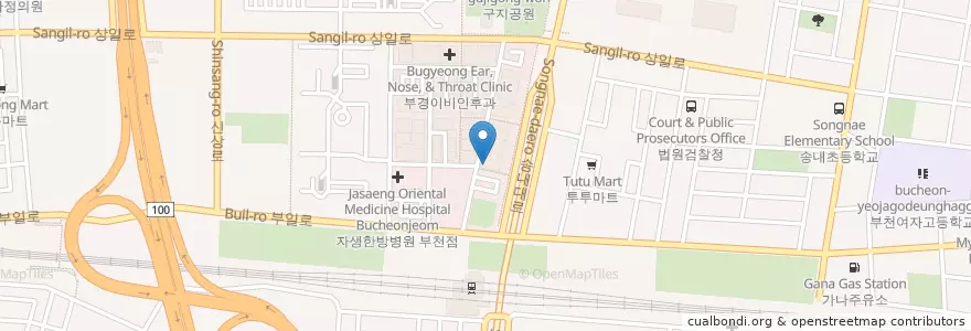 Mapa de ubicacion de 송내외과 en Corée Du Sud, Gyeonggi, 부천시.