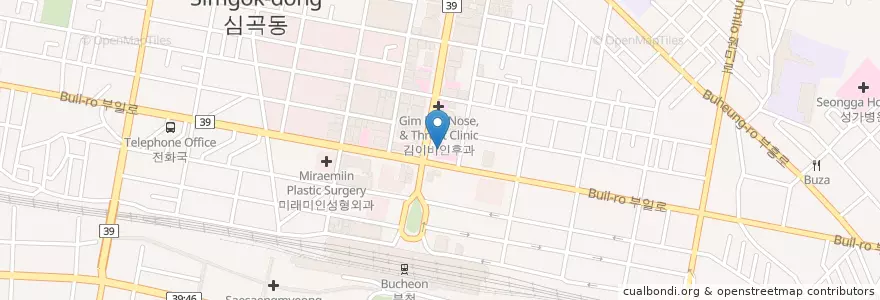 Mapa de ubicacion de Yu Dermatologic Clinic en South Korea, Gyeonggi-Do, Bucheon-Si.