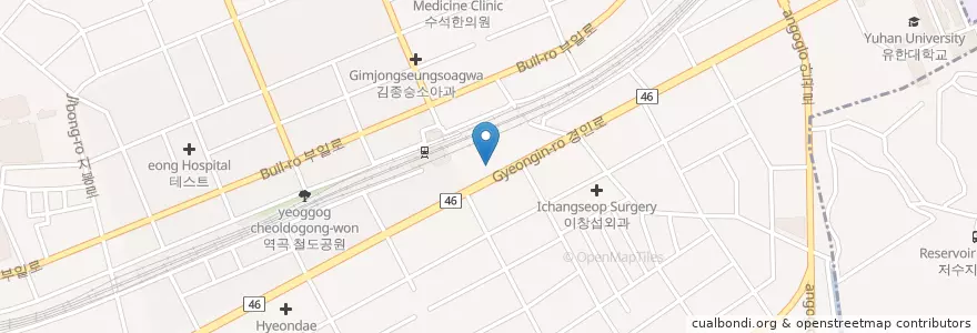 Mapa de ubicacion de 이준비뇨기과의원 en 대한민국, 경기도, 부천시.
