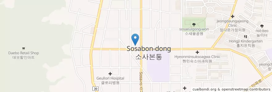 Mapa de ubicacion de 박인승소아과의원 en 대한민국, 경기도, 부천시.