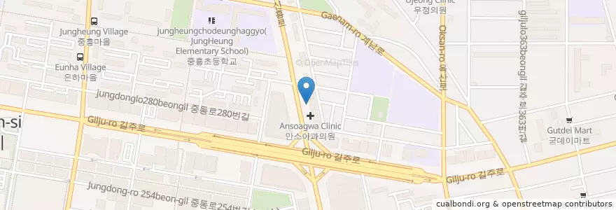 Mapa de ubicacion de 임이비인후과 en کره جنوبی, گیونگی-دو, 부천시.