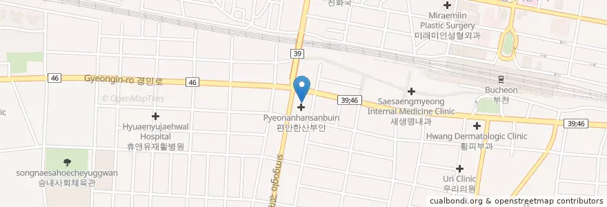 Mapa de ubicacion de 서울신경정신과의원 en 大韓民国, 京畿道, 富川市.