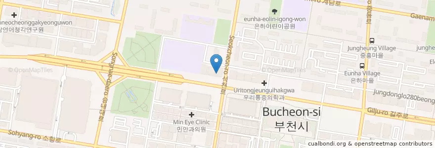 Mapa de ubicacion de 세란의원 en Corée Du Sud, Gyeonggi, 부천시.