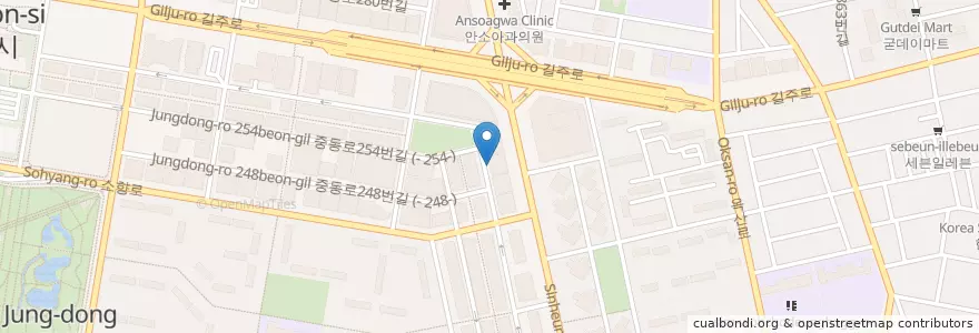 Mapa de ubicacion de 김해열정신과의원 en Güney Kore, 경기도, 부천시.