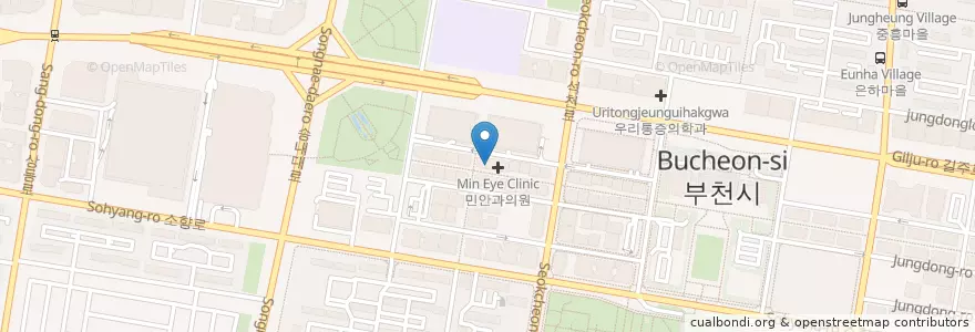 Mapa de ubicacion de 세란미의원 en Corea Del Sur, Gyeonggi, 부천시.