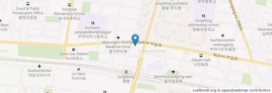 Mapa de ubicacion de 조경숙이비인후과 en Coreia Do Sul, Gyeonggi, 부천시.