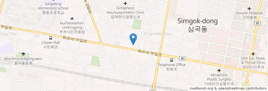 Mapa de ubicacion de 장메디의원(구장내과) en 大韓民国, 京畿道, 富川市.