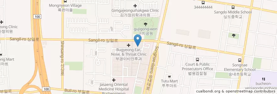 Mapa de ubicacion de 서울삼성정형외과의원 en 大韓民国, 京畿道, 富川市.