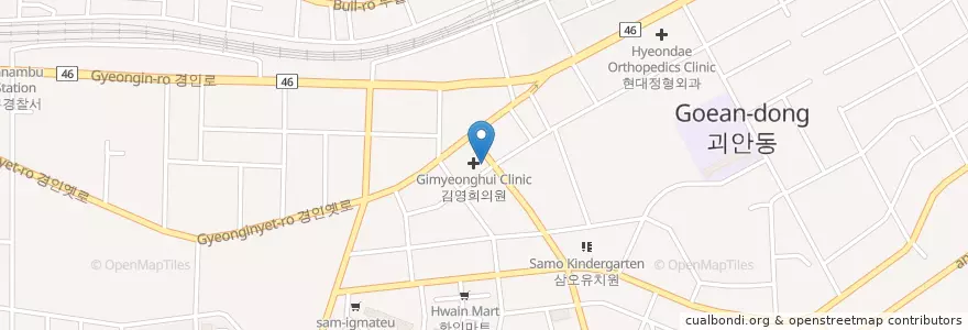 Mapa de ubicacion de 김영희의원 en 大韓民国, 京畿道, 富川市.