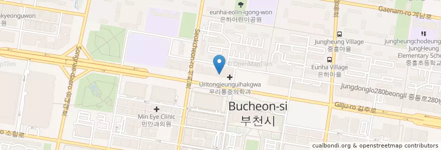 Mapa de ubicacion de 이창주성형외과 en Zuid-Korea, Gyeonggi-Do, 부천시.