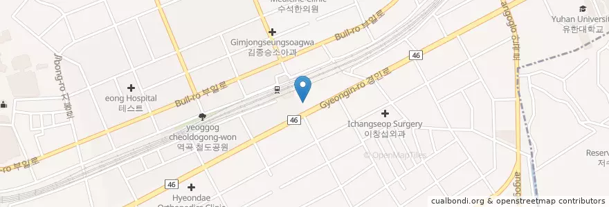Mapa de ubicacion de 파티마의원 en 大韓民国, 京畿道, 富川市.