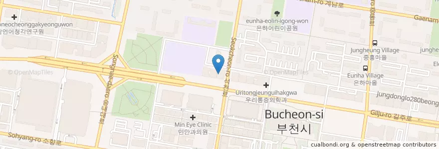 Mapa de ubicacion de Janggwang Orthopedics Clinic en South Korea, Gyeonggi-Do, Bucheon-Si.