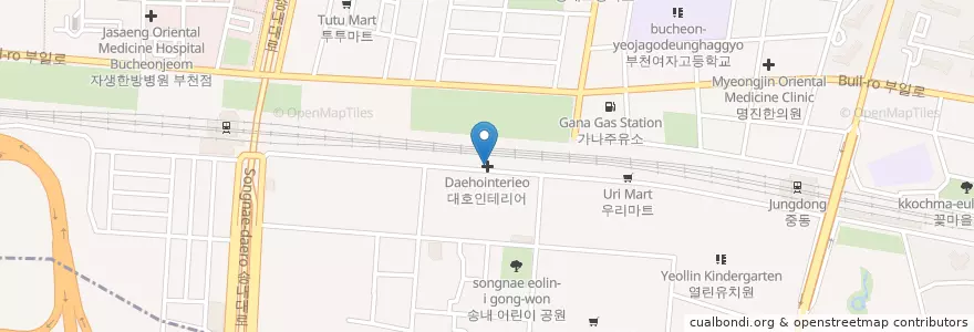 Mapa de ubicacion de 대호인테리어 en 大韓民国, 京畿道, 富川市.