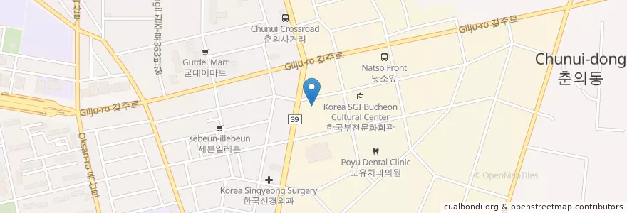 Mapa de ubicacion de 예손병원 en 대한민국, 경기도, 부천시.