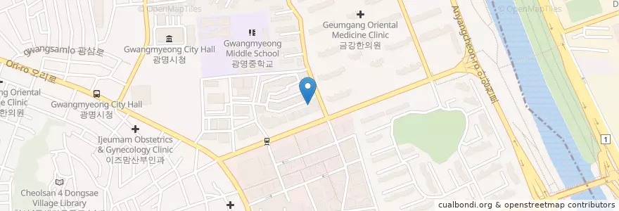 Mapa de ubicacion de 닥터포유 광명의원 en 大韓民国, 京畿道, 光明市.