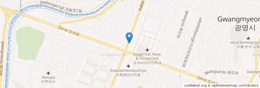 Mapa de ubicacion de 광명예치과의원 en Corea Del Sur, Gyeonggi, 광명시.