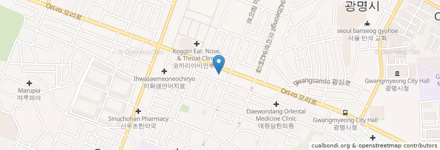 Mapa de ubicacion de 웰치과의원 en Corée Du Sud, Gyeonggi, 광명시.