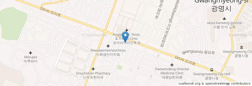 Mapa de ubicacion de 경희자연한의원 en Республика Корея, Кёнгидо, 광명시.