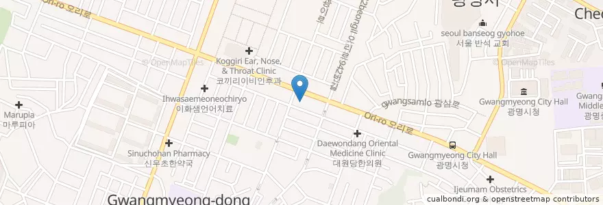 Mapa de ubicacion de Yeonsesu Dental Clinic en South Korea, Gyeonggi-Do, Gwangmyeong-Si.