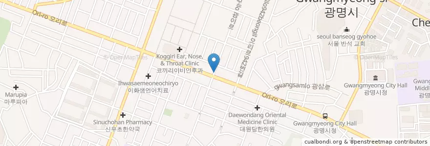 Mapa de ubicacion de 김희치과의원 en 대한민국, 경기도, 광명시.