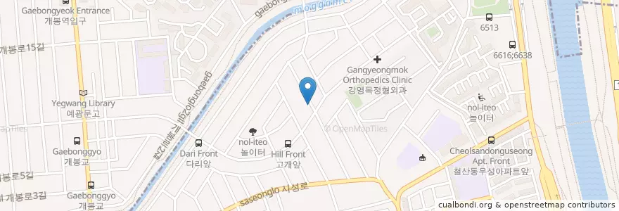 Mapa de ubicacion de 민치과의원 en Güney Kore, 경기도, 광명시.