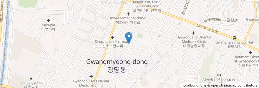 Mapa de ubicacion de 예치과의원 en Corée Du Sud, Gyeonggi, 광명시.