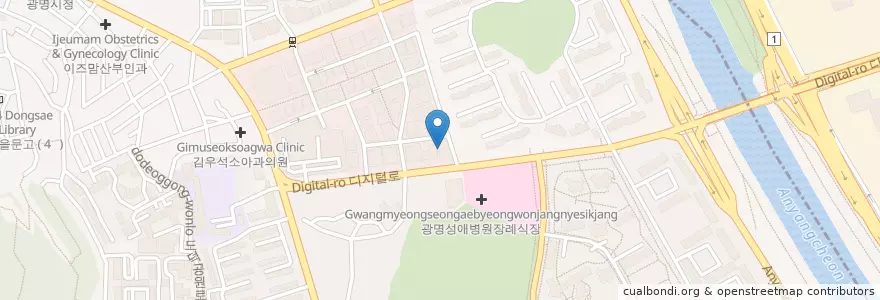 Mapa de ubicacion de 교보부부치과 en Coreia Do Sul, Gyeonggi, 광명시.
