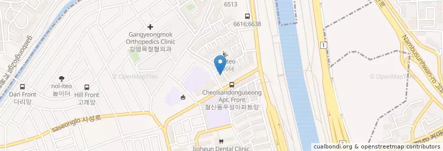 Mapa de ubicacion de 부부치과의원 en Coreia Do Sul, Gyeonggi, 광명시.