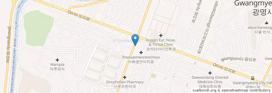 Mapa de ubicacion de Balgeun Dental Clinic en South Korea, Gyeonggi-Do, Gwangmyeong-Si.