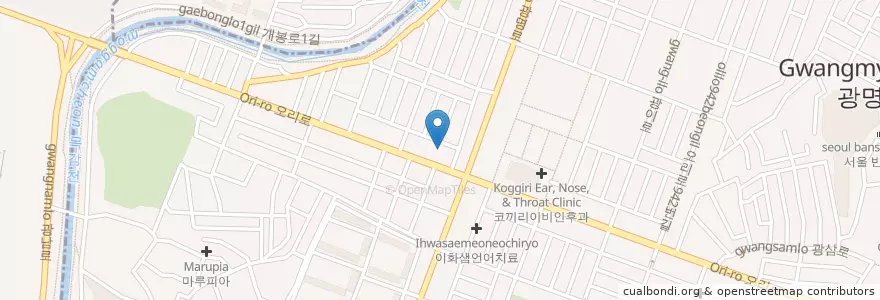 Mapa de ubicacion de 윤영숙산부인과의원 en Республика Корея, Кёнгидо, 광명시.
