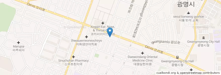 Mapa de ubicacion de 연세소아과 en Corea Del Sud, Gyeonggi, 광명시.