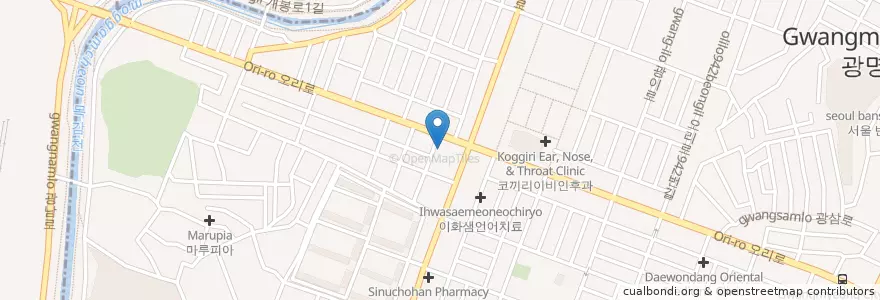 Mapa de ubicacion de 보성한의원 en Corée Du Sud, Gyeonggi, 광명시.