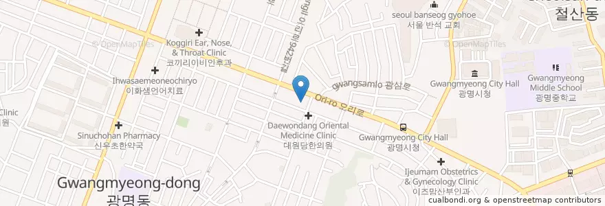 Mapa de ubicacion de 동산한의원 en Corée Du Sud, Gyeonggi, 광명시.
