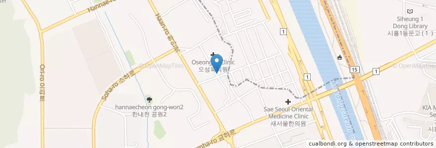Mapa de ubicacion de 소하경희한의원 en Korea Selatan, Gyeonggi, 광명시.