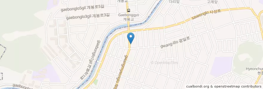 Mapa de ubicacion de 정원조한의원 en 대한민국, 서울, 광명시, 구로구.