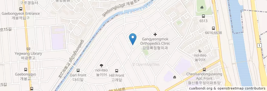 Mapa de ubicacion de 행복한동물병원 en 韩国/南韓, 京畿道, 光明市.