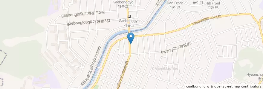 Mapa de ubicacion de 광명인자동차병원 en Zuid-Korea, Seoel, 광명시, 구로구.