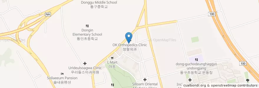 Mapa de ubicacion de 구리미치과 en Corée Du Sud, Gyeonggi, 구리시.