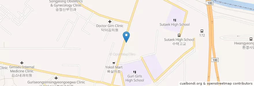Mapa de ubicacion de 러브펫동물병원 en Республика Корея, Кёнгидо, 구리시.