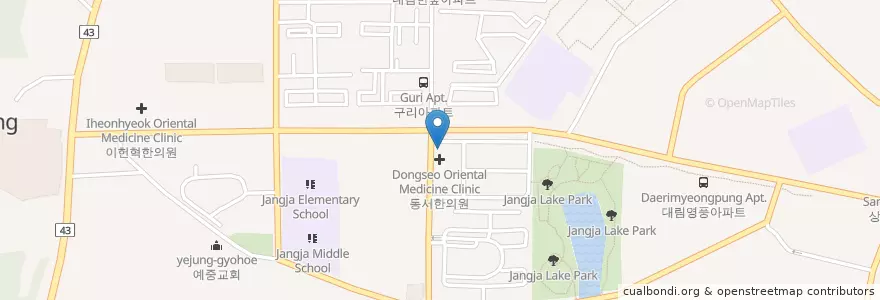 Mapa de ubicacion de Bareun -E Dental Clinic en South Korea, Gyeonggi-Do, Guri-Si.