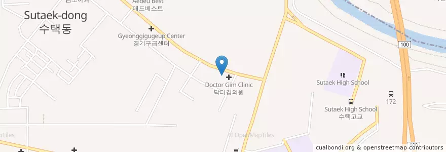 Mapa de ubicacion de 신정형외과 en کره جنوبی, گیونگی-دو, 구리시.