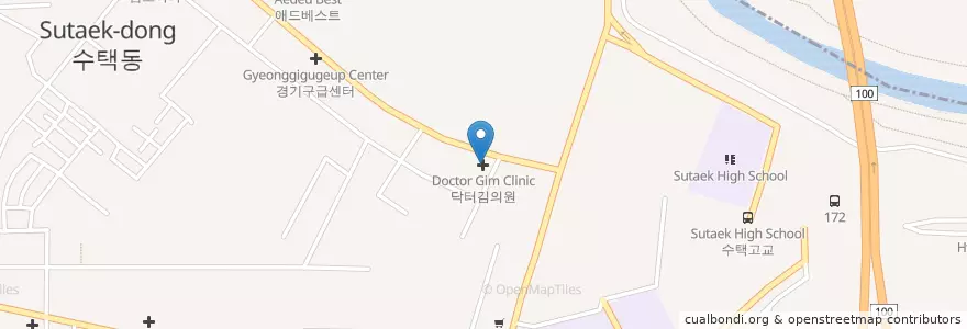 Mapa de ubicacion de 닥터김의원 en Güney Kore, 경기도, 구리시.