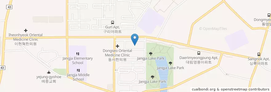 Mapa de ubicacion de Seoul Samseong Internal Medicine Clinic en South Korea, Gyeonggi-Do, Guri-Si.