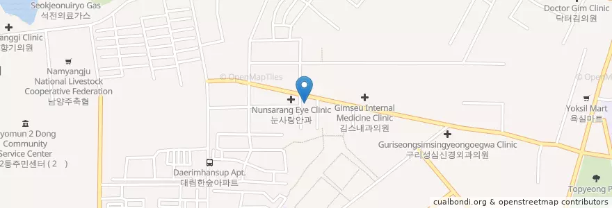 Mapa de ubicacion de Wel Ear, Nose, & Throat Clinic en South Korea, Gyeonggi-Do, Guri-Si.