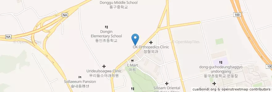 Mapa de ubicacion de 영소아과의원 en کره جنوبی, گیونگی-دو, 구리시.