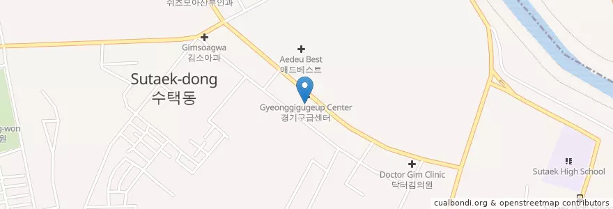 Mapa de ubicacion de 송정산부인과 en 大韓民国, 京畿道, 九里市.
